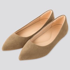 Uniqlo Comfort Feel Pointed Flats Olive